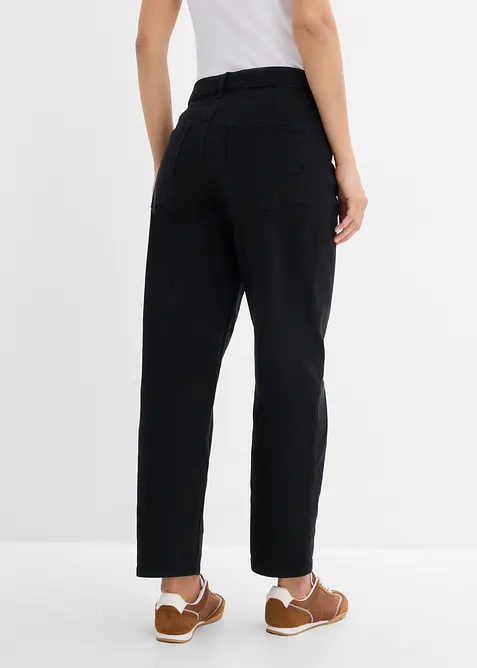 Pantalon barrel en coton extensible, bonprix