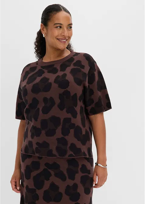 Pull &agrave; motif jacquard, bonprix