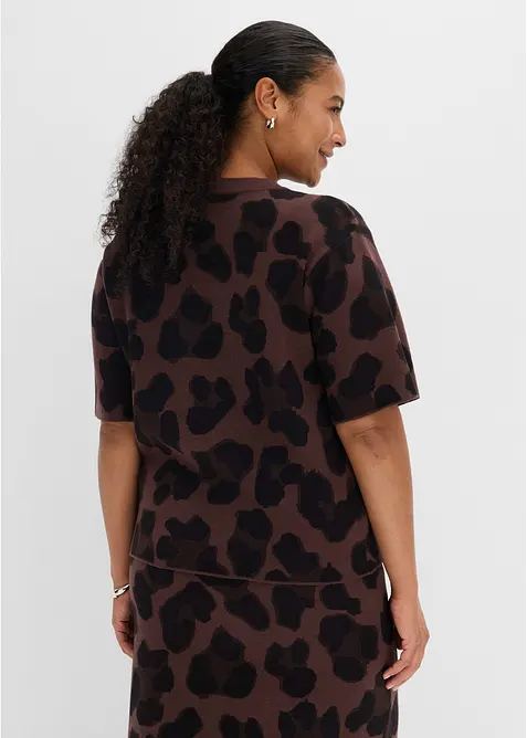 Pull &agrave; motif jacquard, bonprix