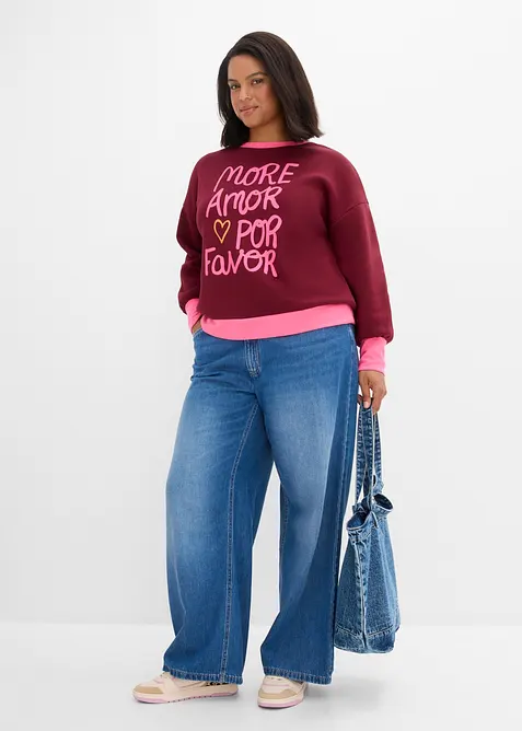 Sweat en coton m&eacute;lang&eacute;, bonprix