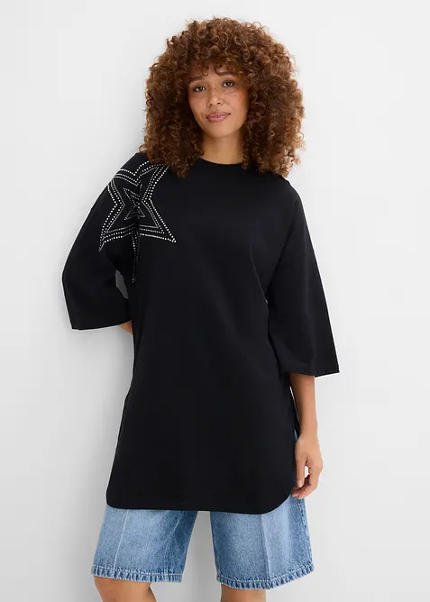 T-shirt long et oversize 100% coton, bonprix