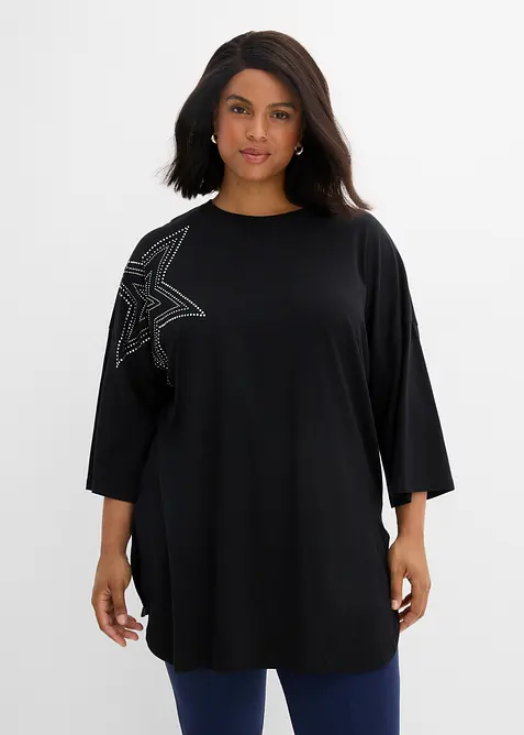 T-shirt long et oversize 100% coton, bonprix