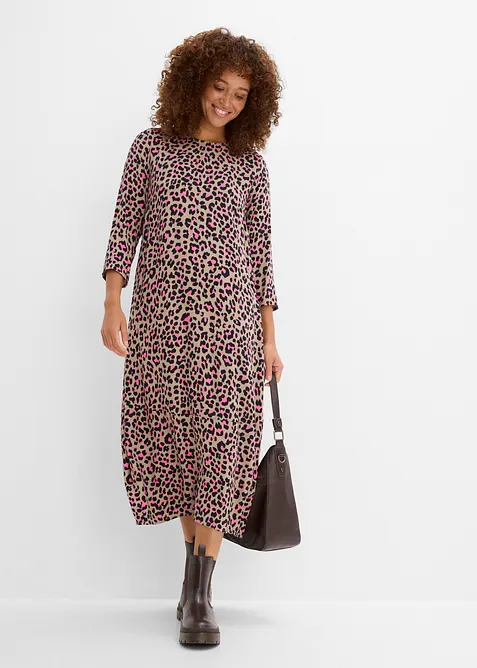 Midikleid aus flie&szlig;ender Viskose, bonprix