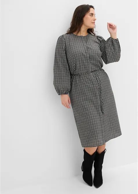 Robe midi &agrave; carreaux, bonprix