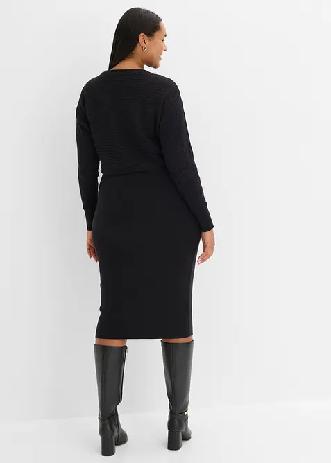 Robe et pull en maille (ens. 2 pces), bonprix
