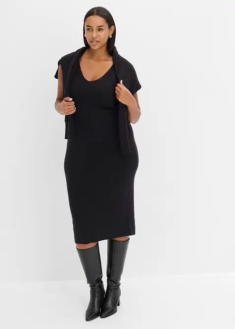 Robe et pull en maille (ens. 2 pces), bonprix