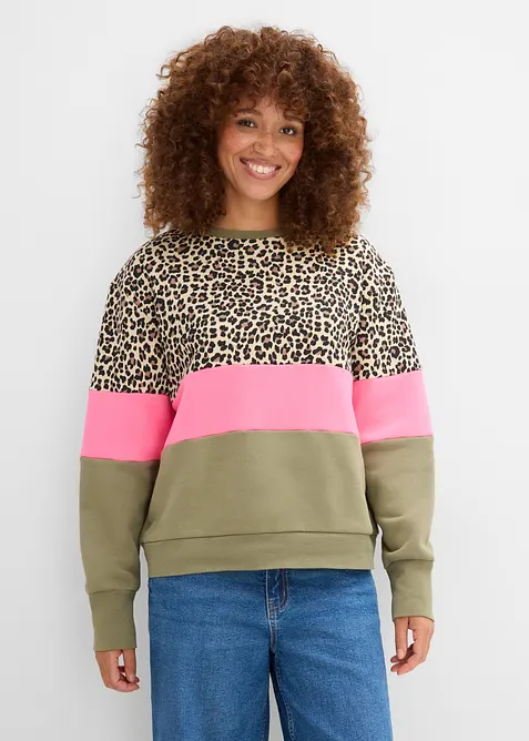 Sweat en coton m&eacute;lang&eacute;, bonprix