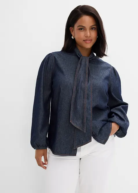 Jeansbluse aus Bio-Baumwolle, bonprix