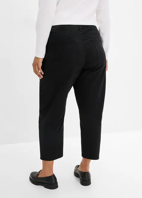 Pantalon barrel en coton extensible, bonprix