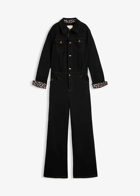 Combinaison &agrave; taille &eacute;lastiqu&eacute;e en twill de coton extensible, bonprix