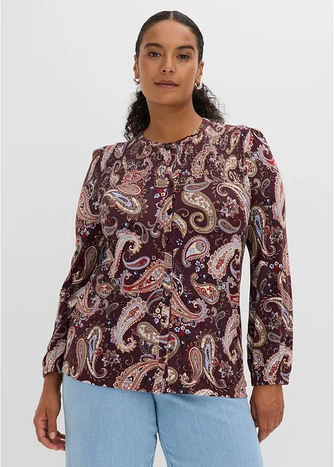 T-shirt manches longues en viscose douce, bonprix