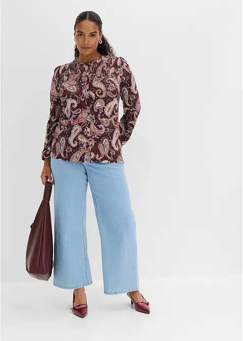 T-shirt manches longues en viscose douce, bonprix