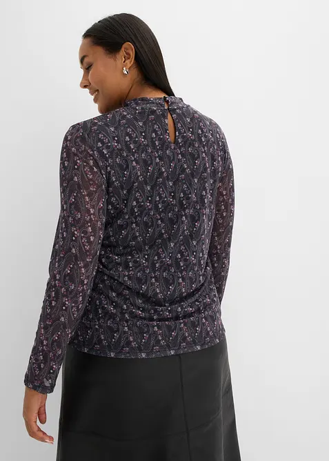 T-shirt manches longues en mesh fin, bonprix