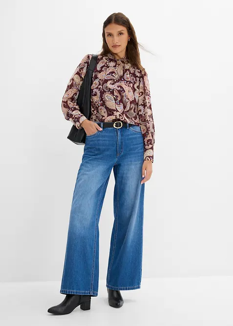 Wide-Leg-Jeans High Waist, bonprix