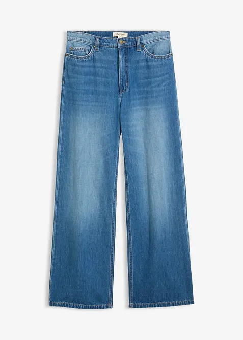 Wide-Leg-Jeans High Waist, bonprix