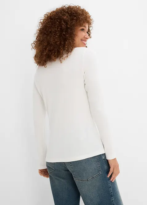 Ripp-Henleyshirt aus reiner Bio-Baumwolle (3er Pack), bonprix