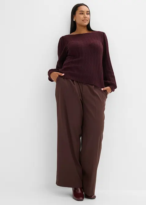Pull &agrave; manches bouffantes, bonprix
