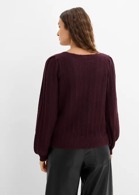 Pullover mit Puff&auml;rmeln, bonprix
