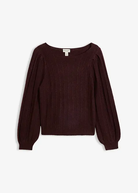 Pullover mit Puff&auml;rmeln, bonprix