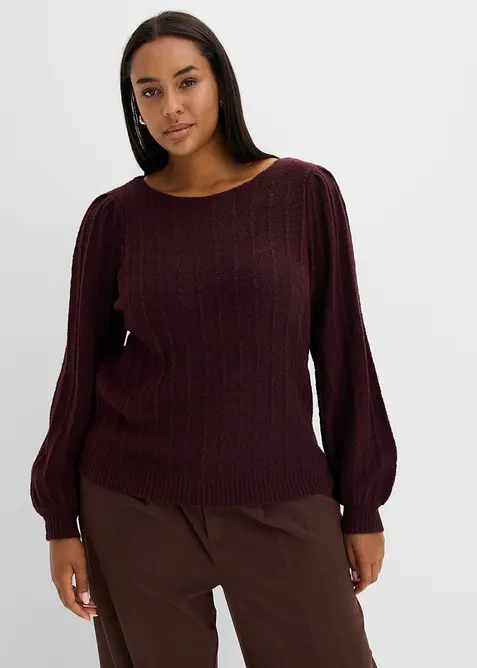 Pull &agrave; manches bouffantes, bonprix