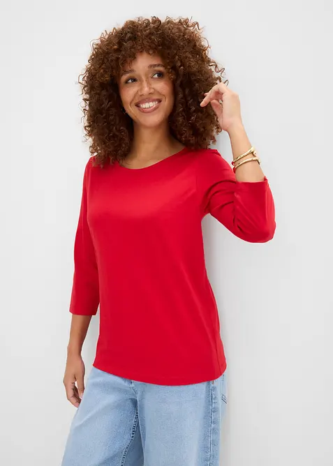 Lot de 4&nbsp;T-shirts &agrave; manches 3/4, bonprix
