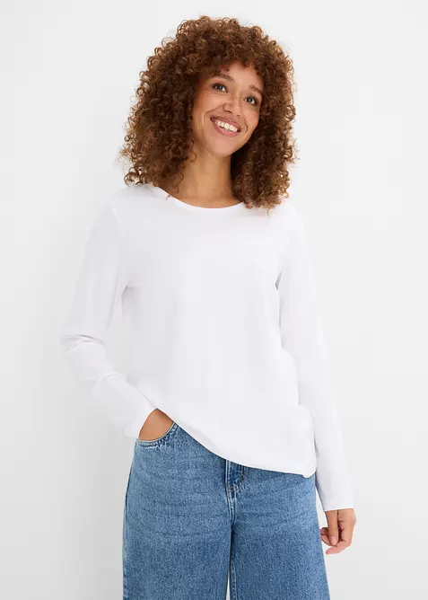 Langarmshirt aus reiner Bio-Baumwolle (3er Pack), bonprix