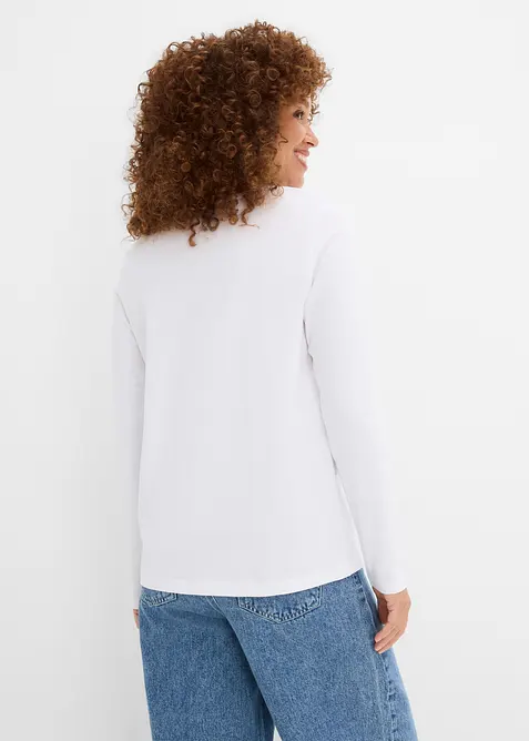 Langarmshirt aus reiner Bio-Baumwolle (3er Pack), bonprix