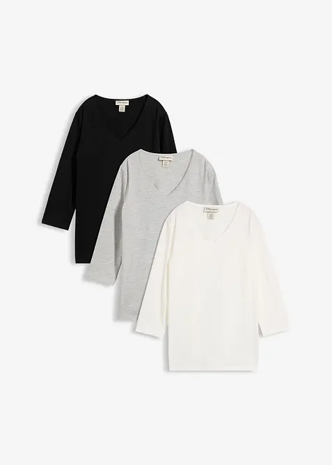 Shirt (3er Pack), bonprix
