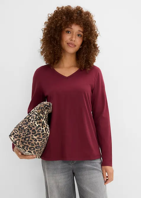 Lot de 5 T-shirts manches longues, bonprix