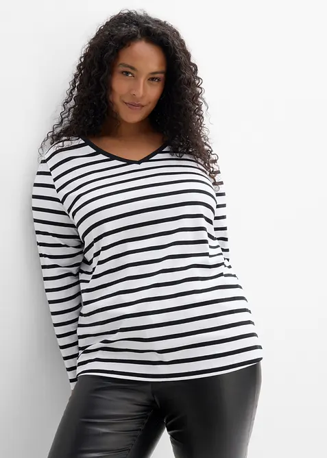 Lot de 5 T-shirts manches longues, bonprix