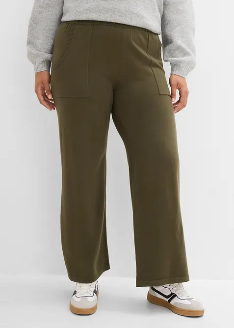 Pantalon en maille, bonprix