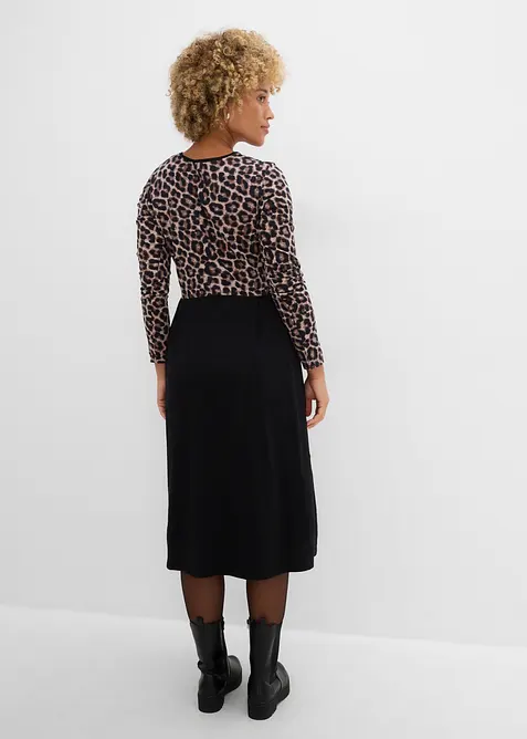 Baumwoll-Jerseykleid, Midil&auml;nge, bonprix