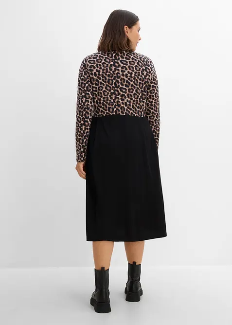 Baumwoll-Jerseykleid, Midil&auml;nge, bonprix