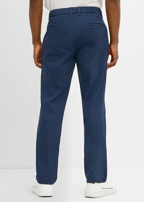Classic Fit Stretch-Chinohose mit weitem Bein, Straight, bonprix
