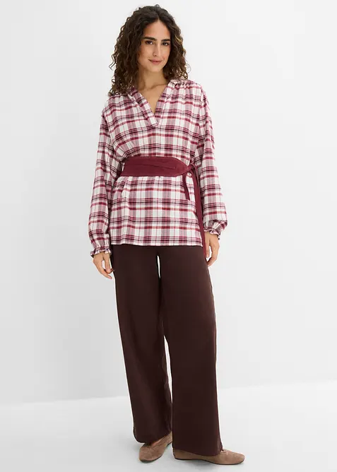 Flanell-Tunikabluse aus reiner Baumwolle, bonprix