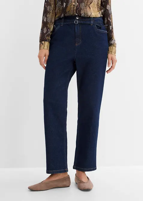 Jean droit taille haute, cropped, bonprix
