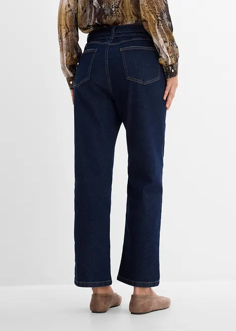 Jean droit taille haute, cropped, bonprix