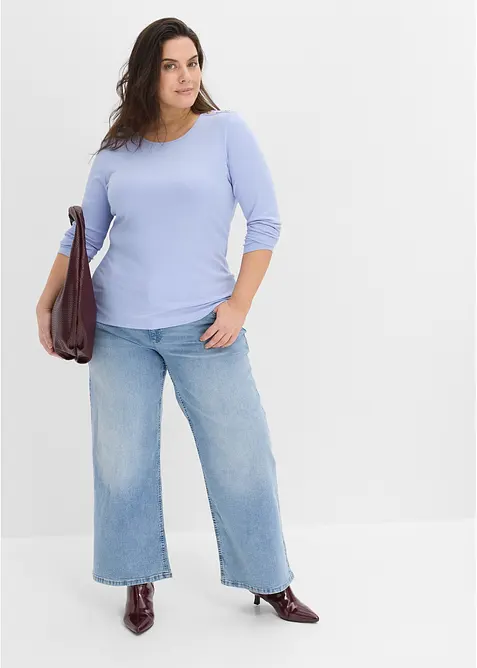 T-shirt manches longues doux, bonprix