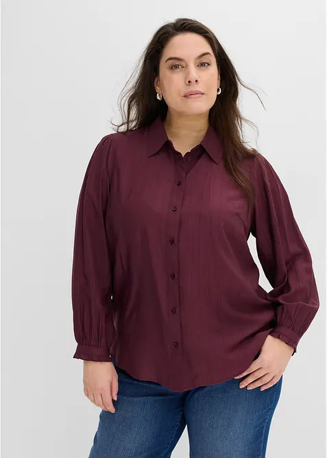 Bluse aus strukturiertem Viskose-Mix, bonprix