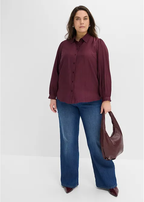 Bluse aus strukturiertem Viskose-Mix, bonprix