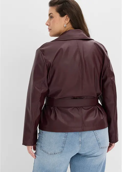 Trenchjacke aus Lederimitat, bonprix