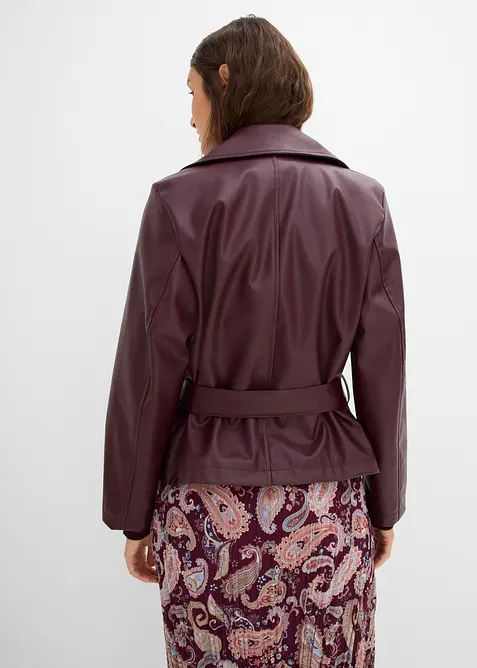 Trenchjacke aus Lederimitat, bonprix