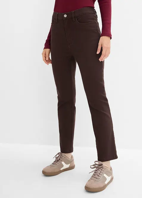 Verk&uuml;rzte Bootcut-Twillhose aus Baumwoll-Mix, bonprix