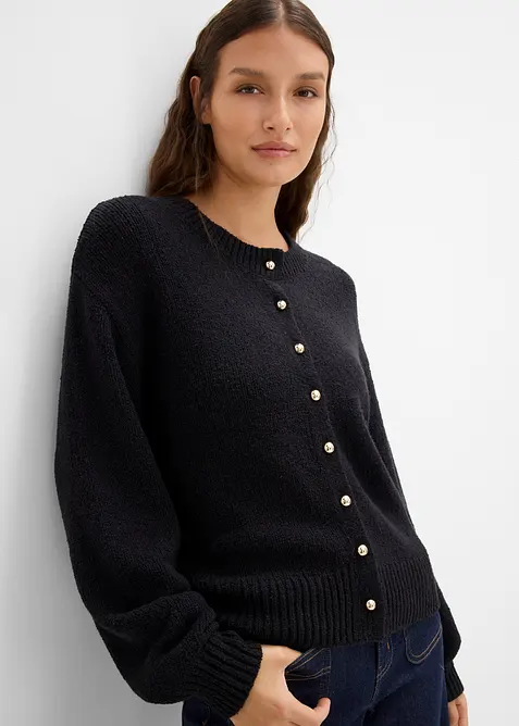 Grobstrickjacke mit Knopfleiste, bonprix
