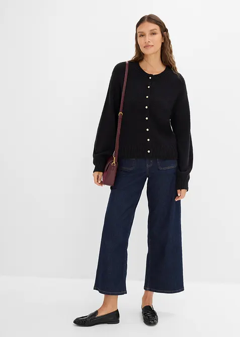 Grobstrickjacke mit Knopfleiste, bonprix