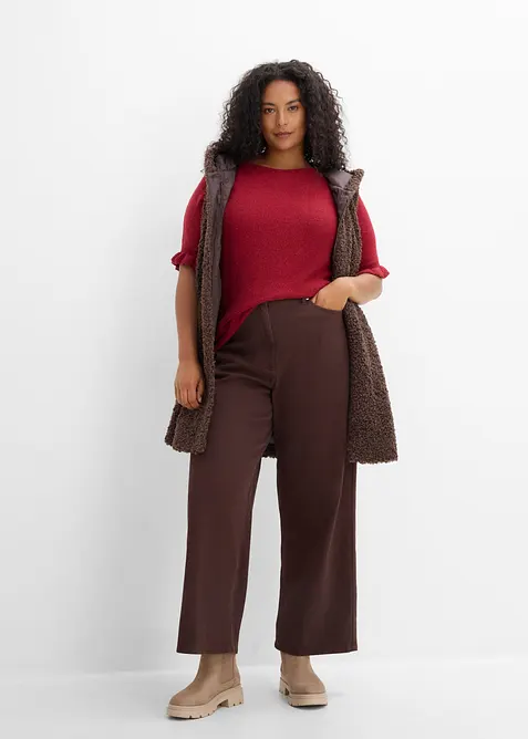 Pull &agrave; manches volant&eacute;es, bonprix
