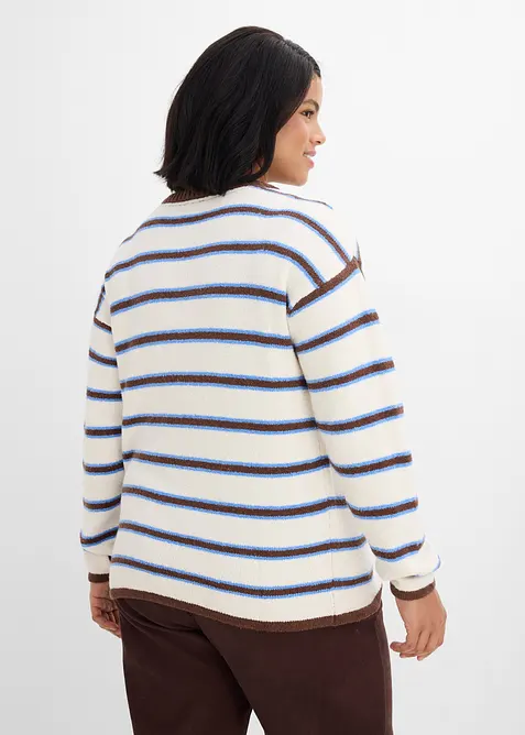 Pullover aus Baumwoll-Mix mit Bindel&ouml;sung, bonprix