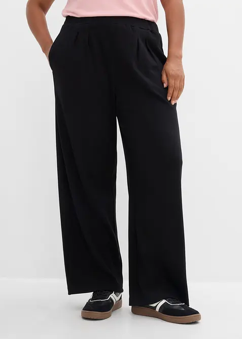 Pantalon en jersey &agrave; pinces, bonprix