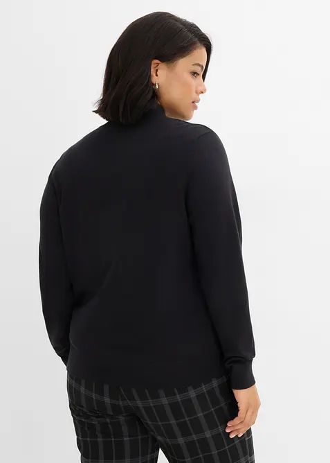 Pull en fine maille, effet superpos&eacute;, bonprix