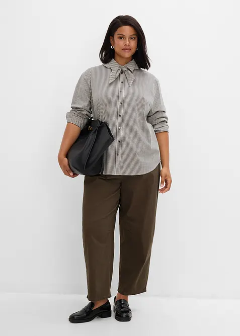 Bluse mit abnehmbarem Schaldetail, bonprix